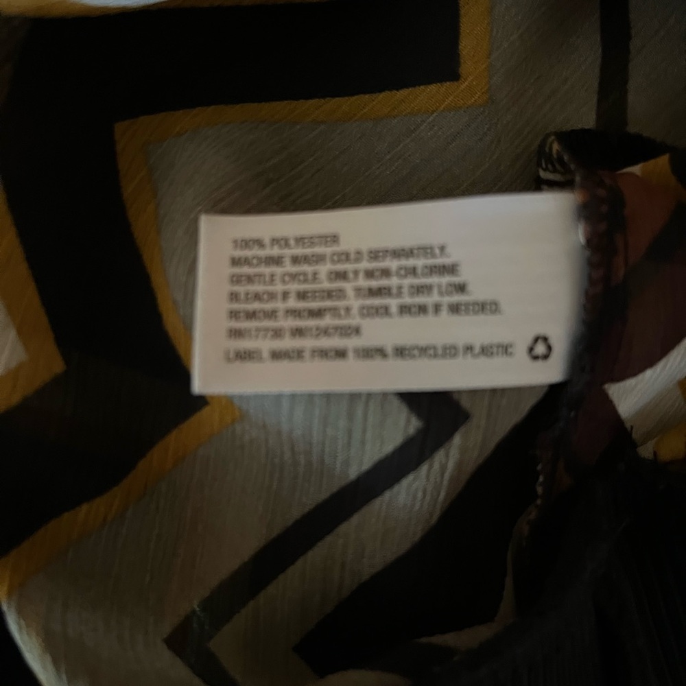 Missoni for Target Black and Brown Graphic Long Sleeve Blouse Size Small - Picture 8 of 10
